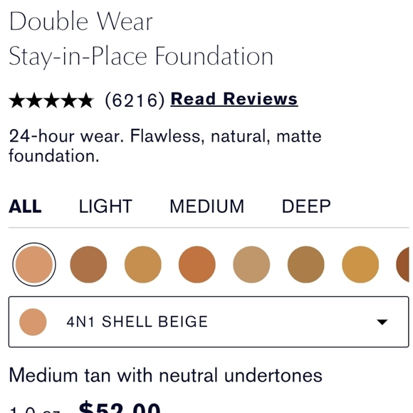 NIB‎ ESTEE LAUDER Double Wear Maximum Cover Foundation 1 FL Oz - Picture 13 of 15